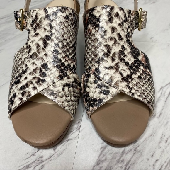 Cole Haan Philomina Snake Skin Wedge Sandal 6 1/2 B - Picture 10 of 14